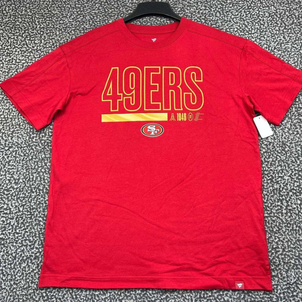 San Francisco 49ers NFL Shirt Men Large Red Fanatics Short Sleeve Cotton New L